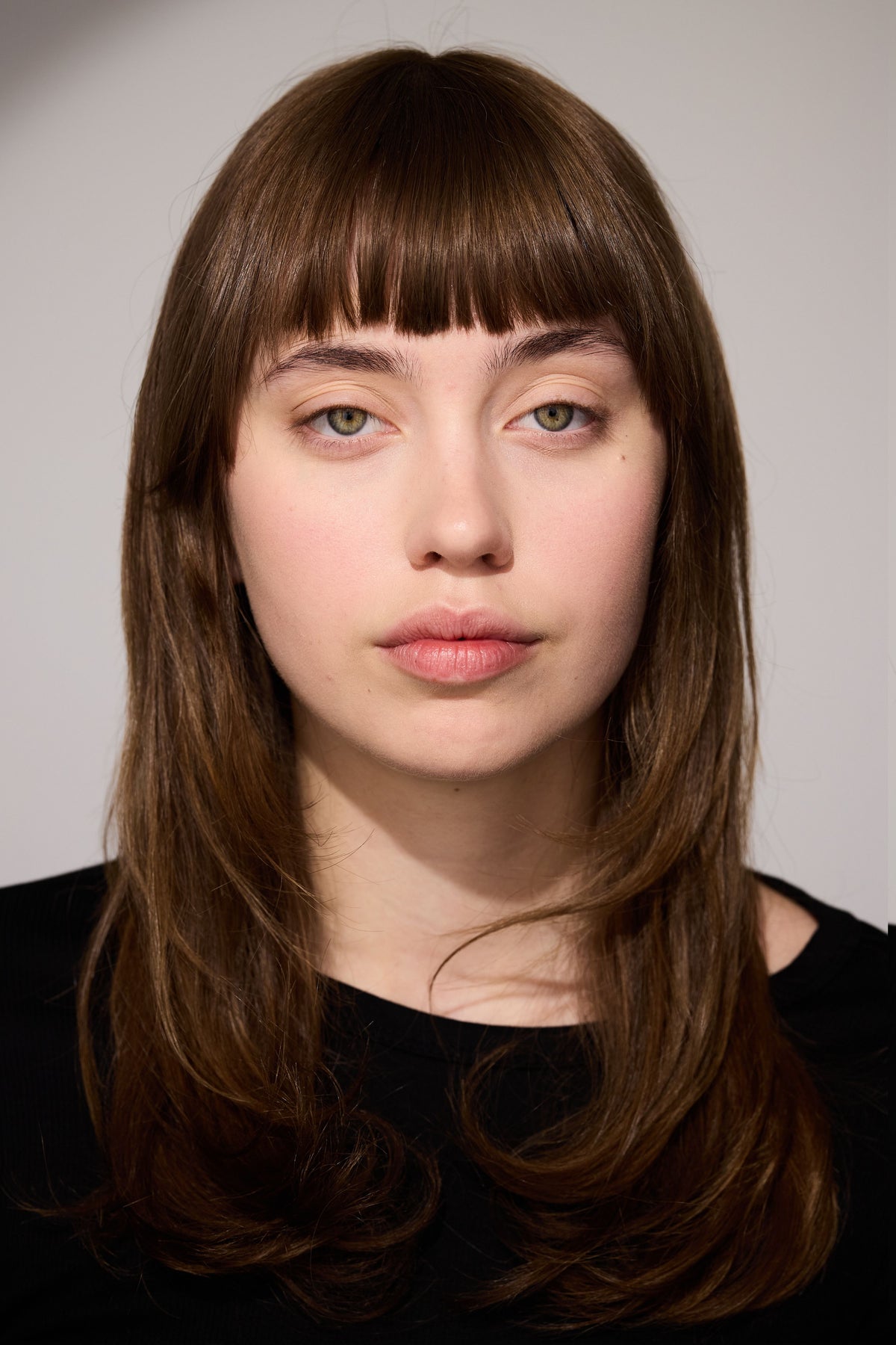 Model wearing the corrector in shade 02, after